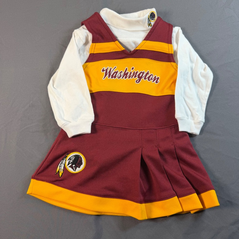 NFL Team Apparel Washington Redskins Baby Cheerleader Outfit Set 12M Burgundy